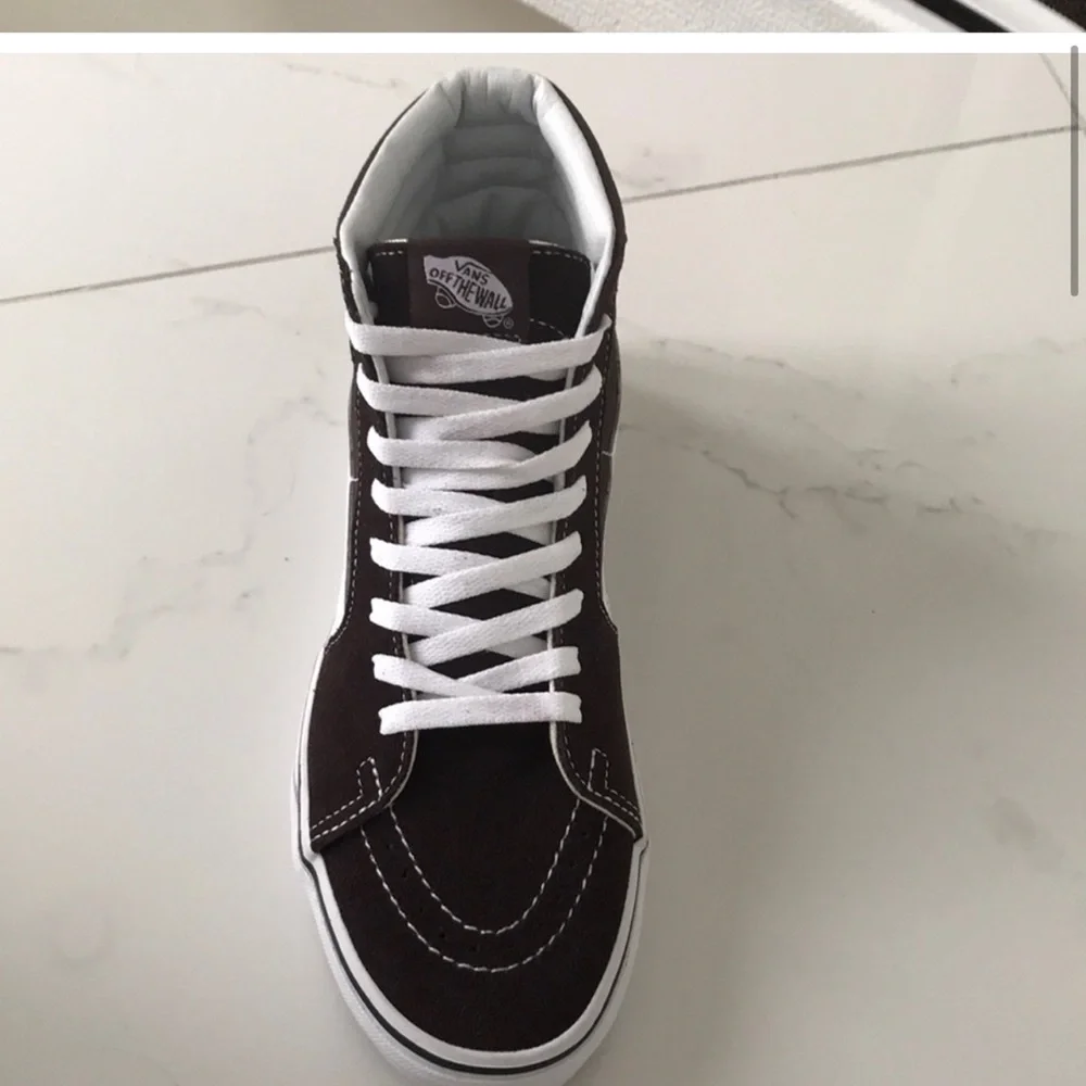 Vans sk8-hi sneaker shoes chocolate torte brown canvas suede - Picture 7 of 8